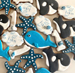 Lot de 10 sablés personnalisés Baleine/Orque lesdelicesdecaro