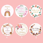 Lot de 10 sablés personnalisés Mariage Bohême lesdelicesdecaro