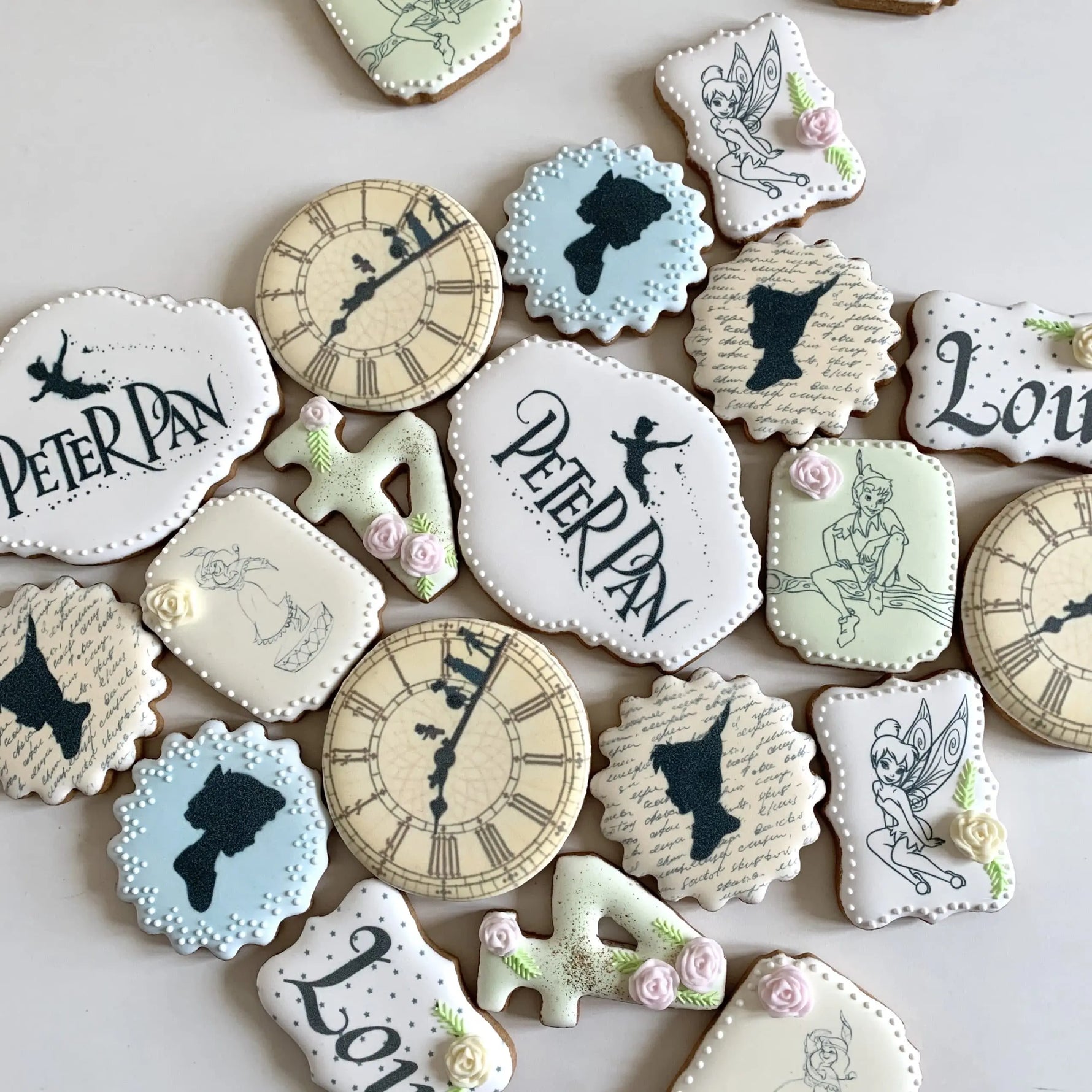 Lot de 10 sablés personnalisés Peter Pan lesdelicesdecaro
