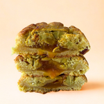 cookie pistache abricot avec des abricots secs et un coeur crémeux pistache et confit d'abricots